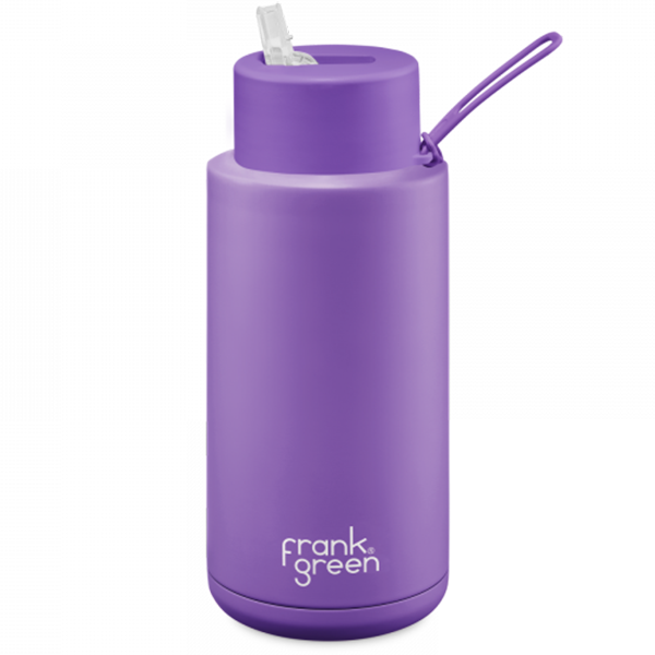 Frank Green Ceramic Reusable Bottle 1000ml with Straw Lid