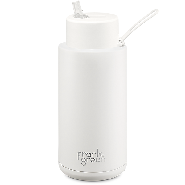 Frank Green Ceramic Reusable Bottle 1000ml with Straw Lid