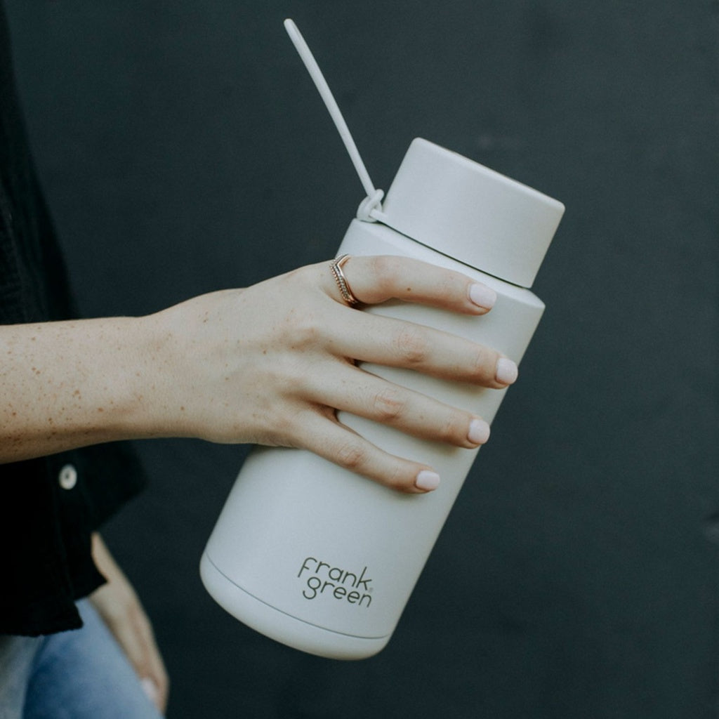 Frank Green Ceramic Reusable Bottle 1000ml with Straw Lid