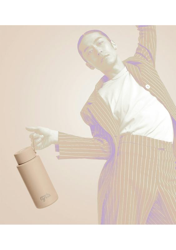 Frank Green Ceramic Reusable Bottle 1000ml with Straw Lid