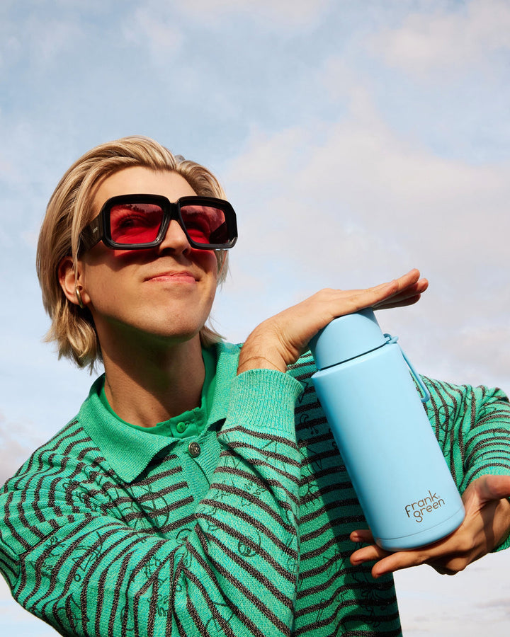 Frank Green Ceramic Reusable Bottle 1000ml with Straw Lid