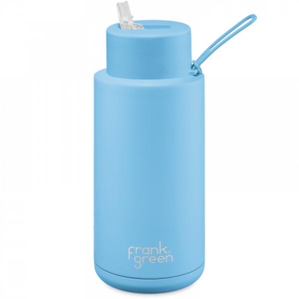 Frank Green Ceramic Reusable Bottle 1000ml with Straw Lid