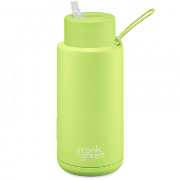 Frank Green Ceramic Reusable Bottle 1000ml with Straw Lid