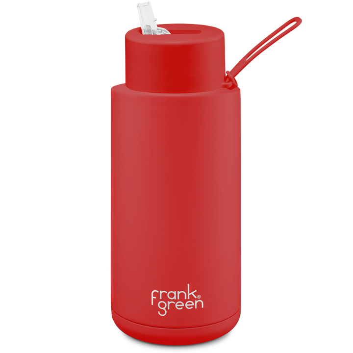 Frank Green Ceramic Reusable Bottle 1000ml with Straw Lid