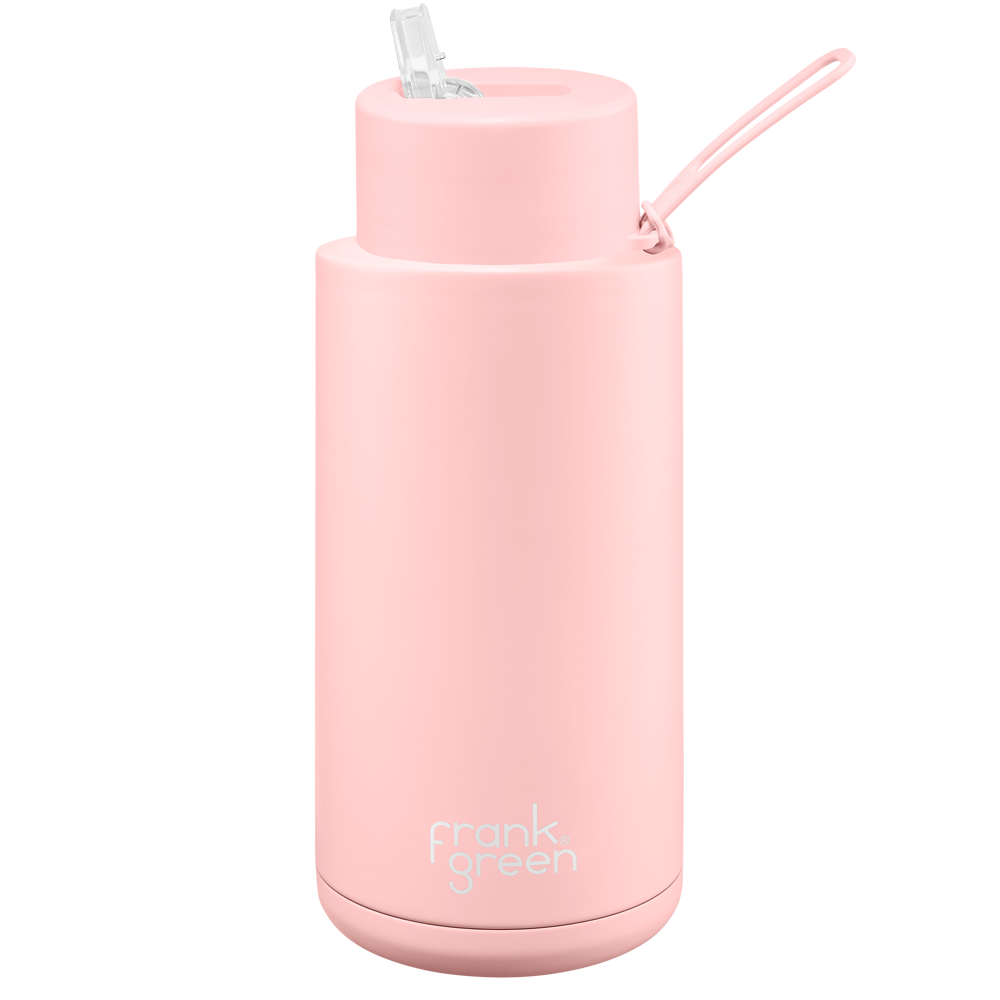 Frank Green Ceramic Reusable Bottle 1000ml with Straw Lid