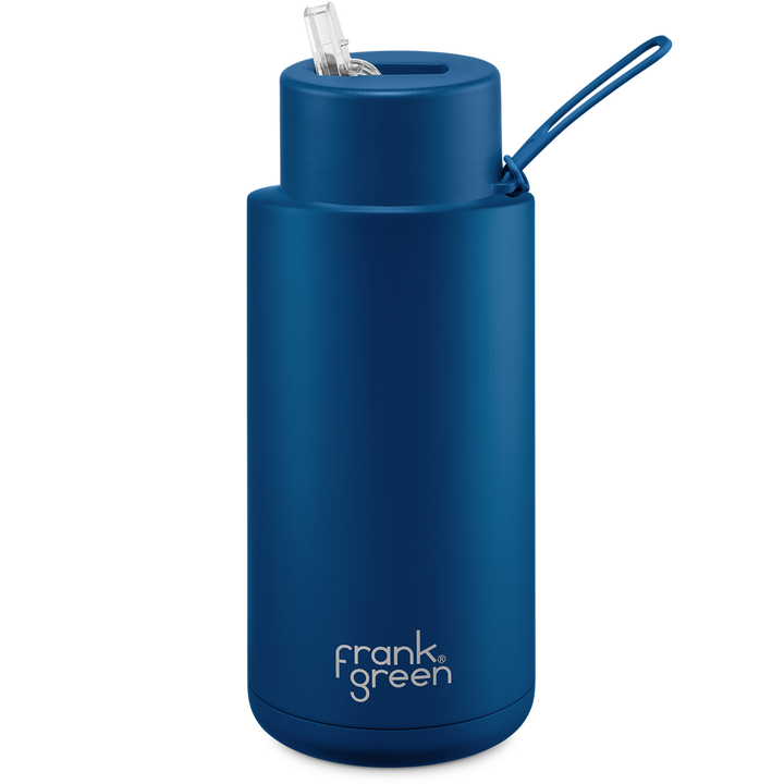 Frank Green Ceramic Reusable Bottle 1000ml with Straw Lid