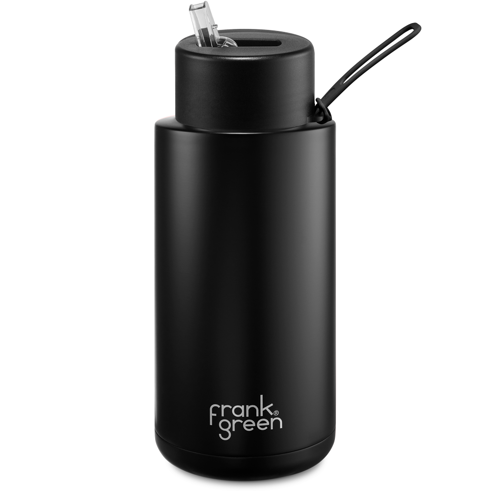 Frank Green Ceramic Reusable Bottle 1000ml with Straw Lid