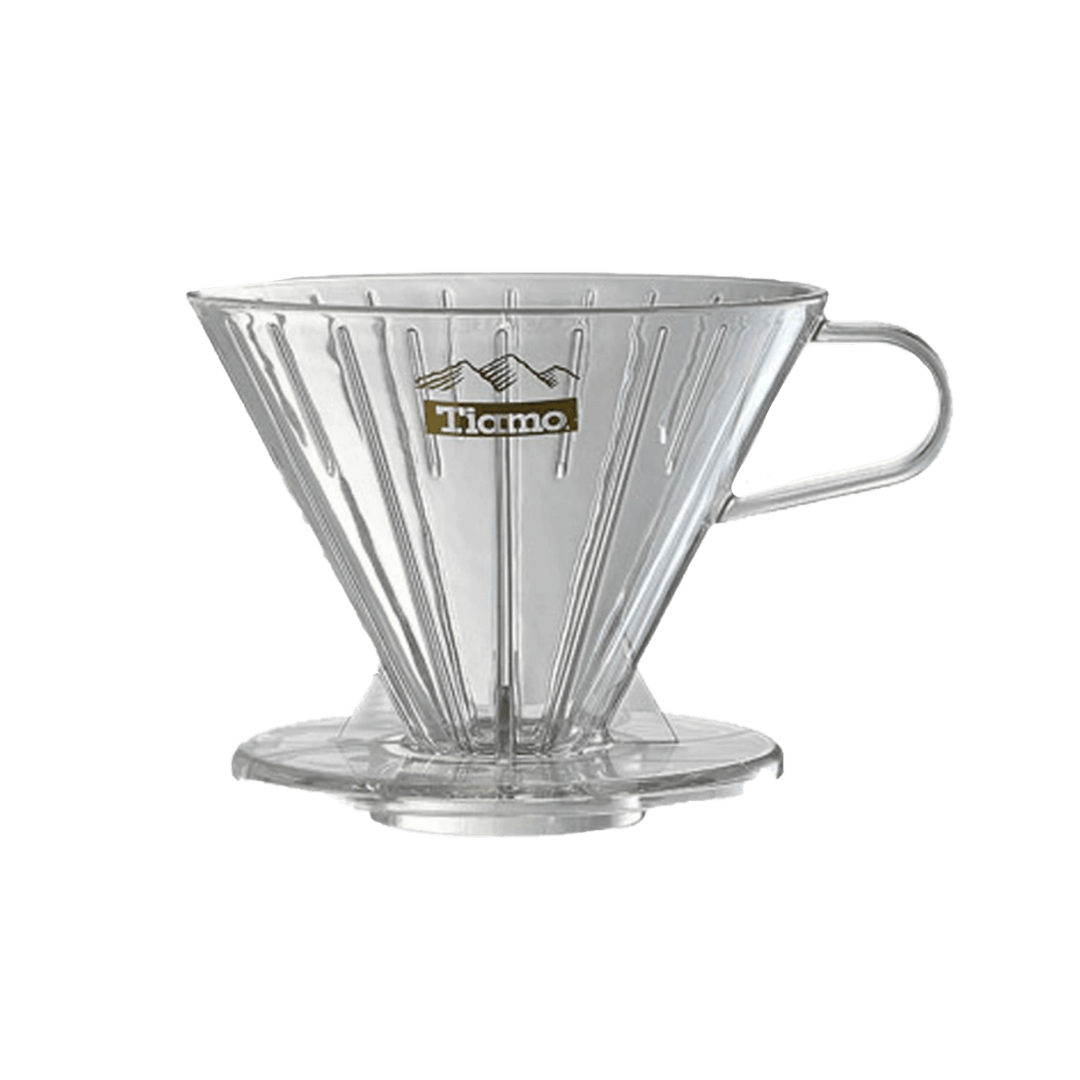 Tiamo V02 Plastic Coffee Dripper – Clear