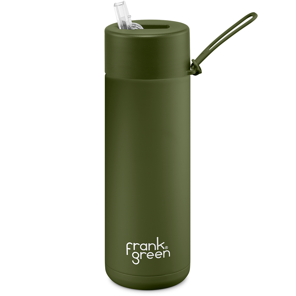 Frank Green Ceramic Reusable Bottle 595ml with Straw Lid