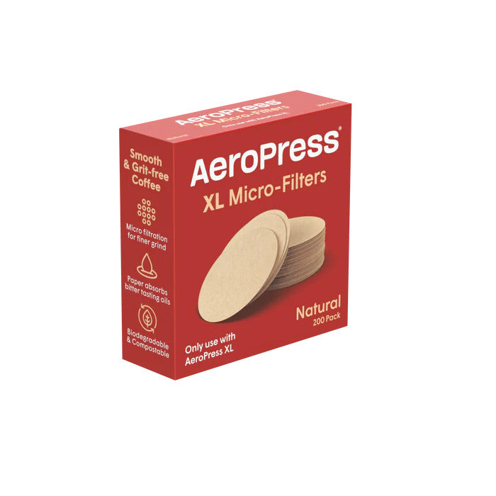 AeroPress XL Paper Filters – 200 Pcs (White and Natural Variants)