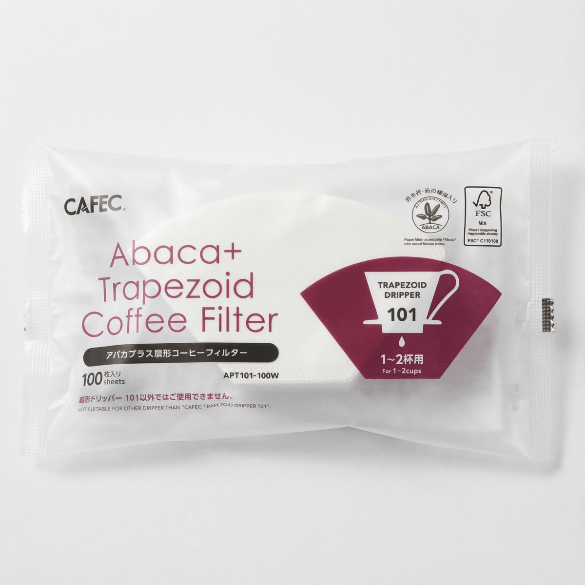 Cafec ABACA+ Trapezoid Paper Filter - Barista Delight