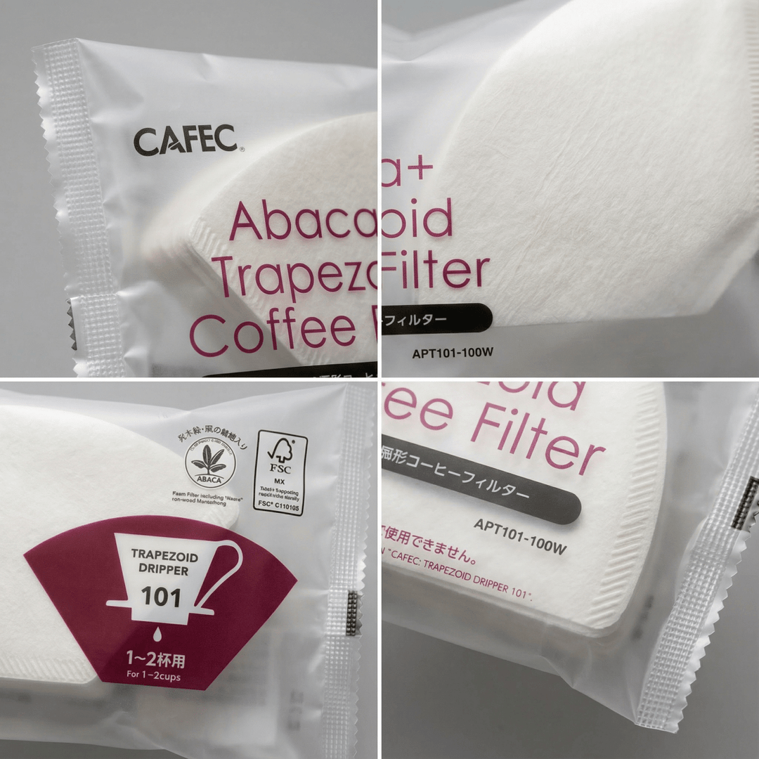 Cafec ABACA+ Trapezoid Paper Filter - Barista Delight