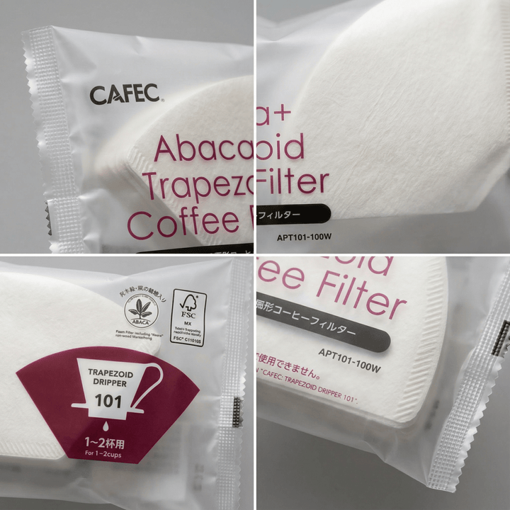 Cafec ABACA+ Trapezoid Paper Filter - Barista Delight
