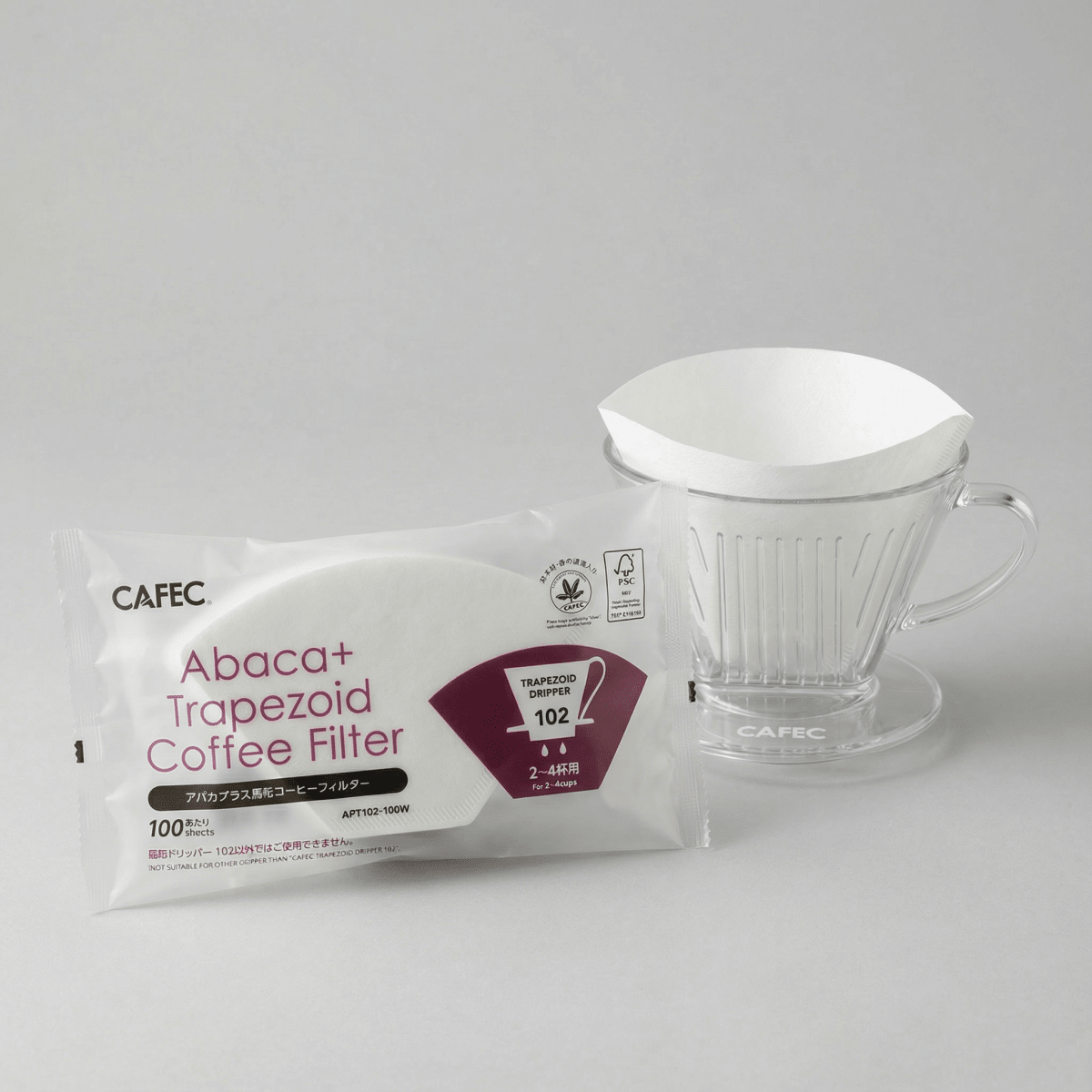 Cafec ABACA+ Trapezoid Paper Filter - Barista Delight
