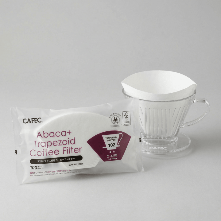 Cafec ABACA+ Trapezoid Paper Filter - Barista Delight