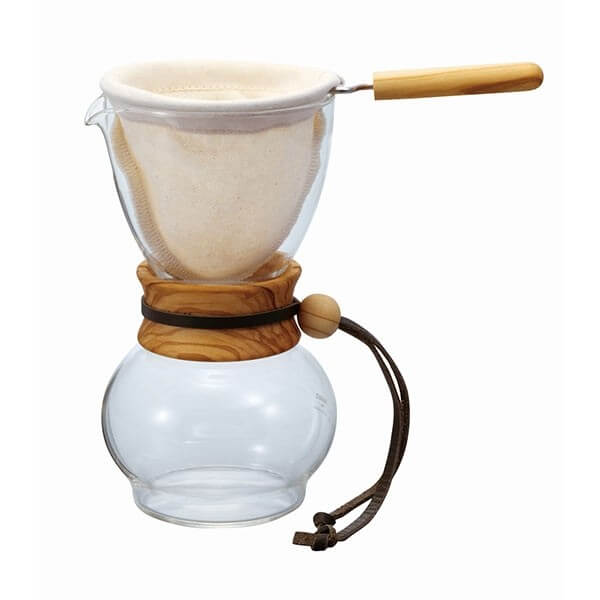 Hario Drip Pot Woodneck with Olive Wood Handle - Barista Delight
