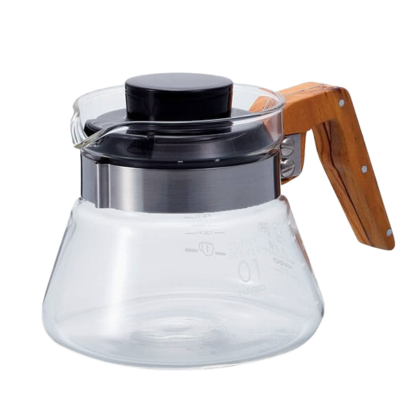 Hario Olive Wood Range Server – Heatproof Glass Coffee Server