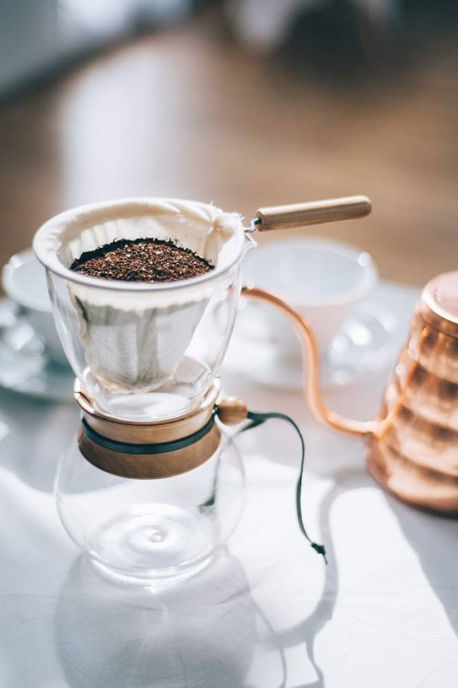 Hario Drip Pot Woodneck with Olive Wood Handle - Barista Delight