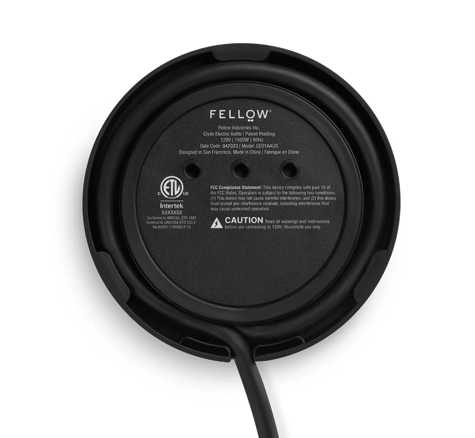 Fellow Clyde Electric Kettle – 1.5L Matte Black - Barista Delight