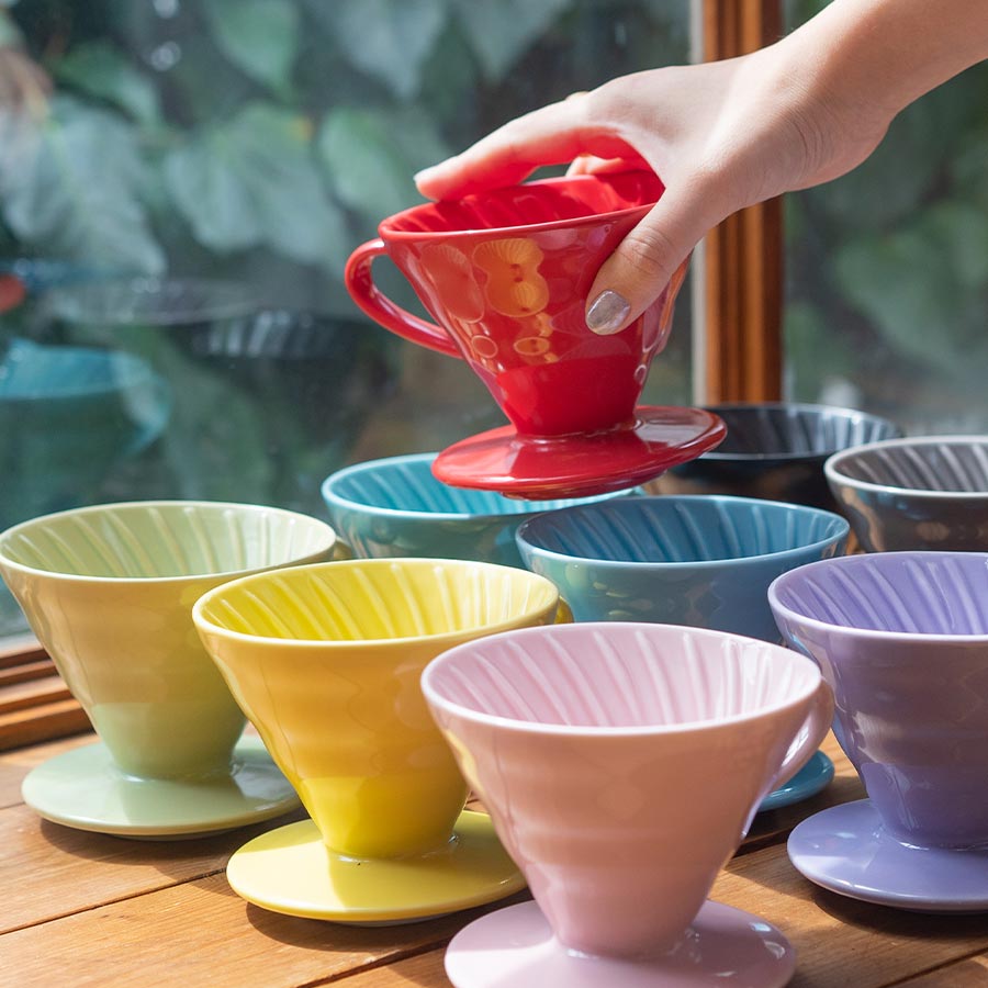 Hario V60 - 02 Ceramic (Red & White) - Barista Delight