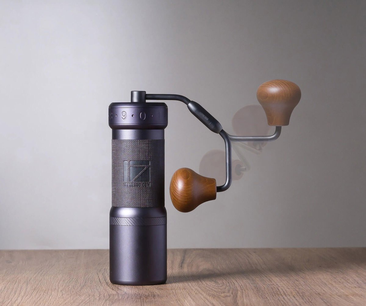 1Zpresso K - Ultra Manual Coffee Grinder – Silver & Iron Grey - Barista Delight