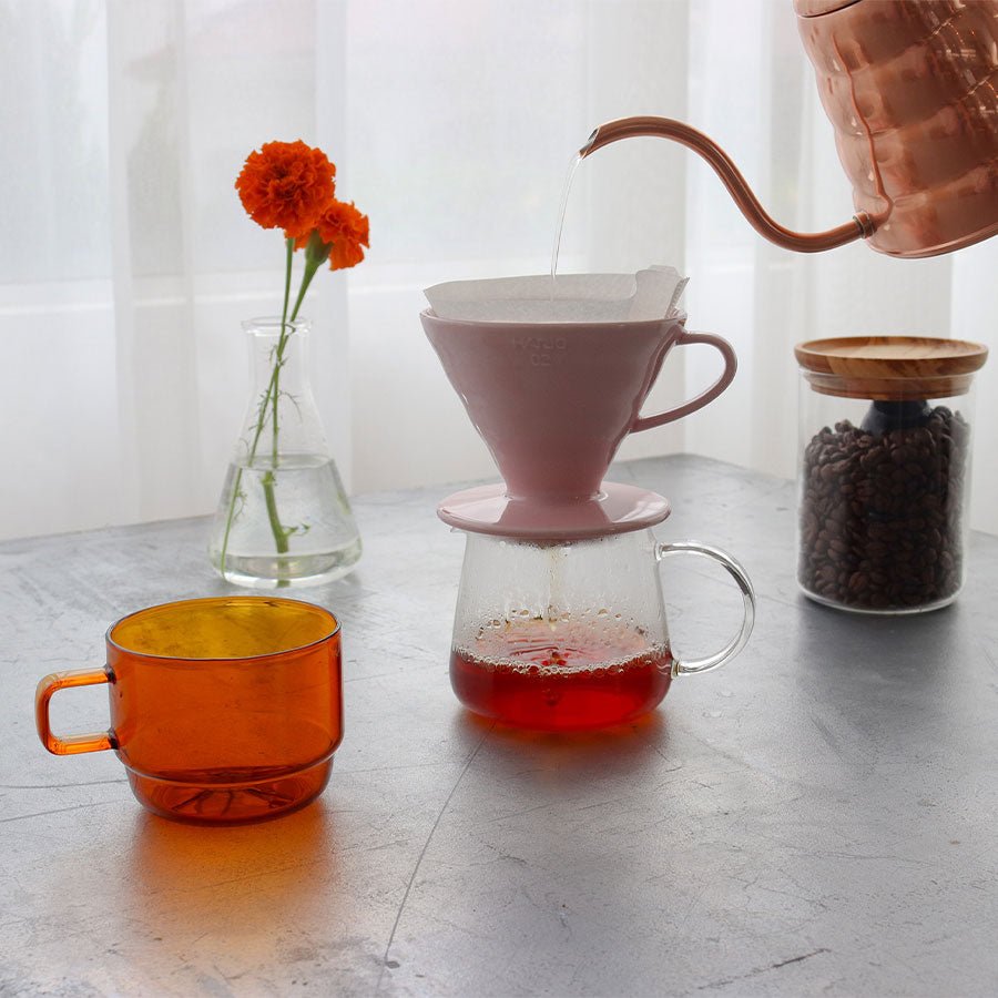 Hario Colour Edition V60 - 02 Ceramic Dripper (with 40 Filters) - Barista Delight
