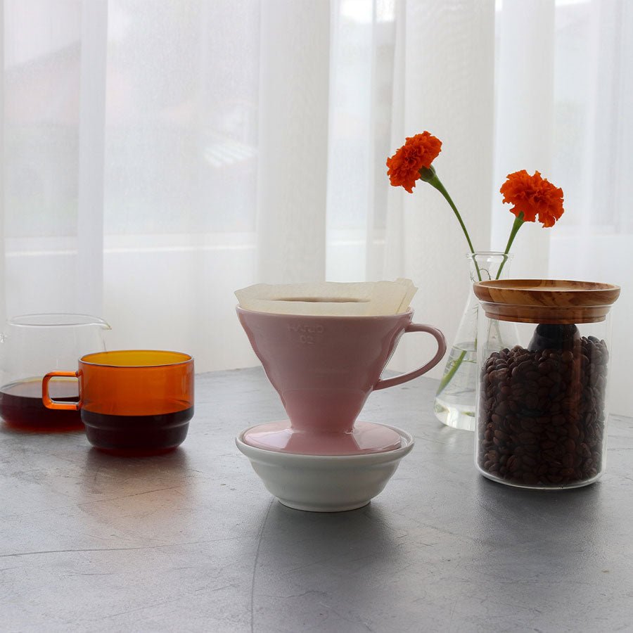 Hario Colour Edition V60 - 02 Ceramic Dripper (with 40 Filters) - Barista Delight