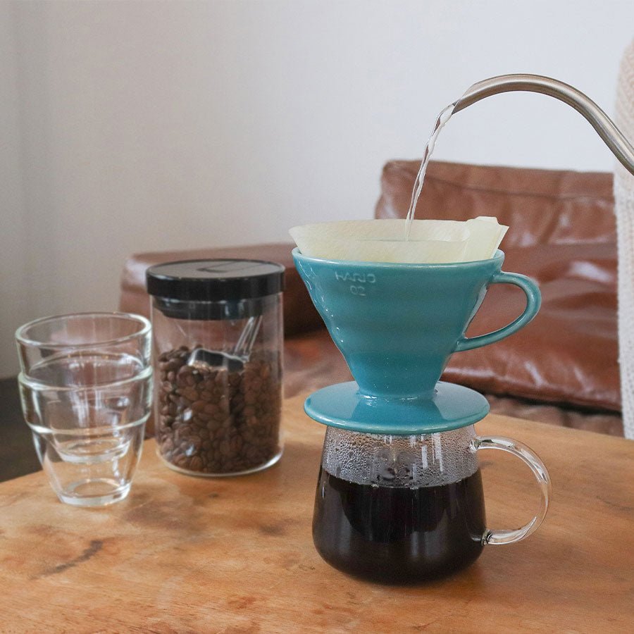 Hario Colour Edition V60 - 02 Ceramic Dripper (with 40 Filters) - Barista Delight