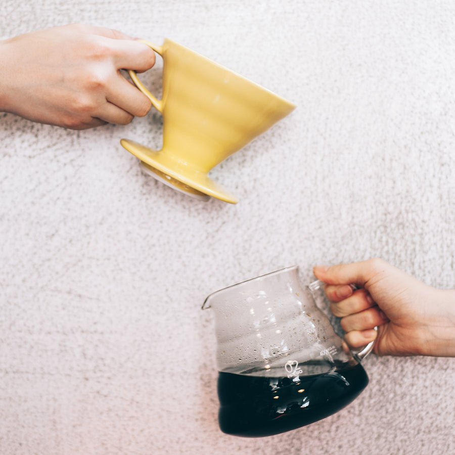 Hario Colour Edition V60 - 02 Ceramic Dripper (with 40 Filters) - Barista Delight