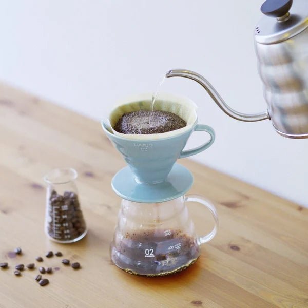 Hario Colour Edition V60 - 02 Ceramic Dripper (with 40 Filters) - Barista Delight