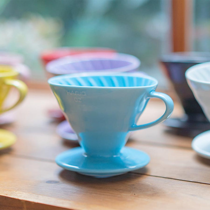 Hario Colour Edition V60 - 02 Ceramic Dripper (with 40 Filters) - Barista Delight