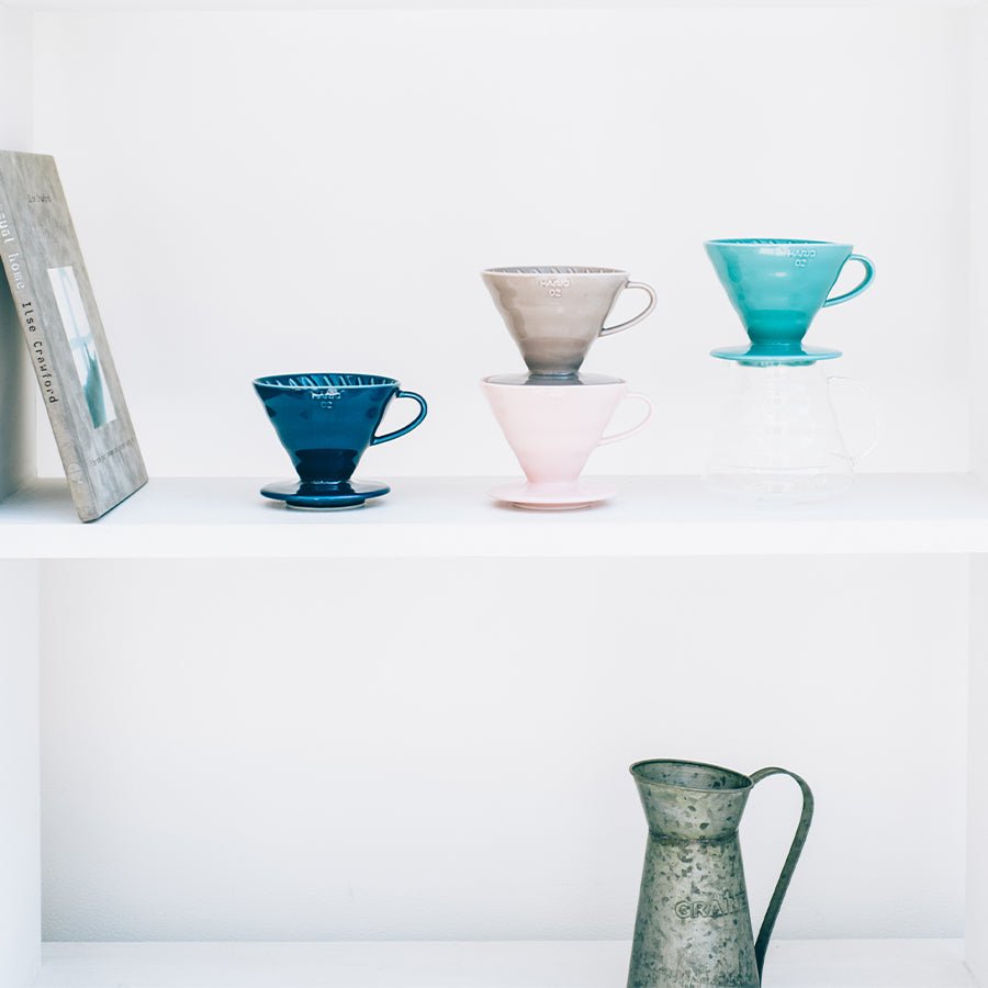 Hario Colour Edition V60 - 02 Ceramic Dripper (with 40 Filters) - Barista Delight