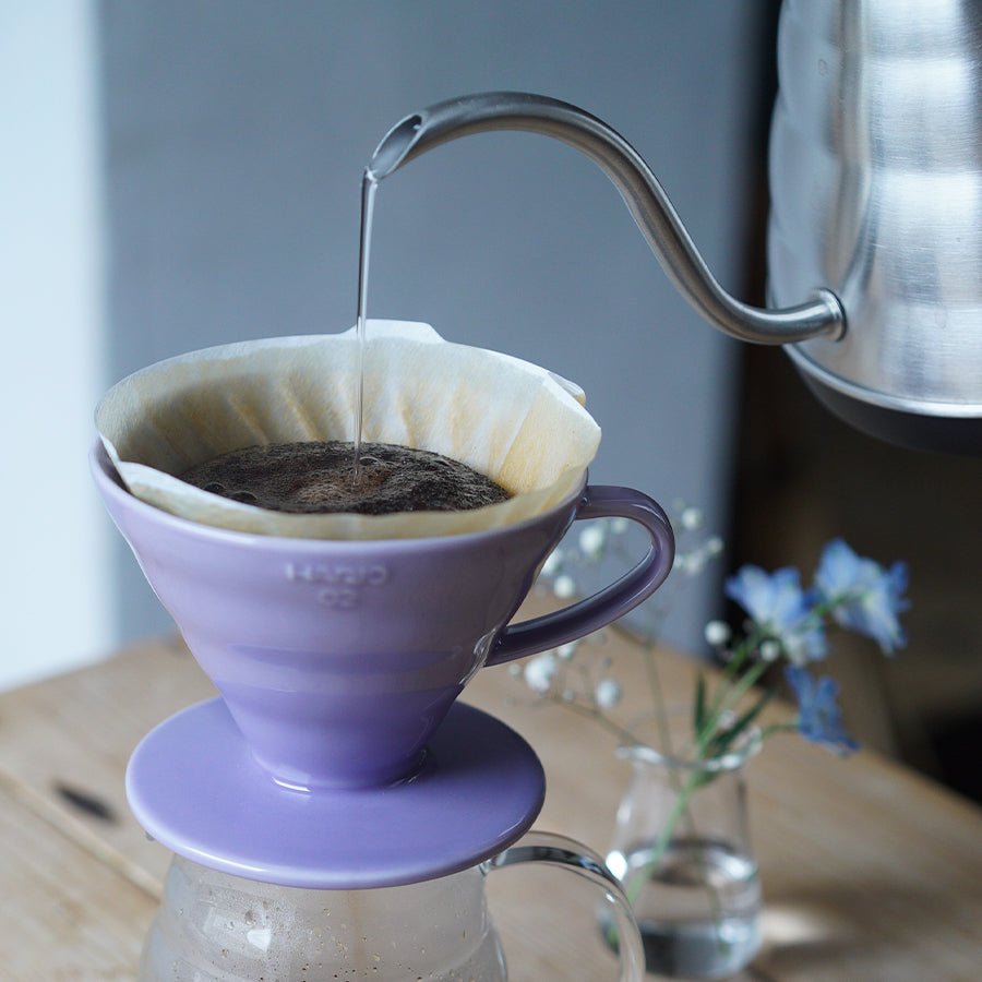 Hario Colour Edition V60 - 02 Ceramic Dripper (with 40 Filters) - Barista Delight