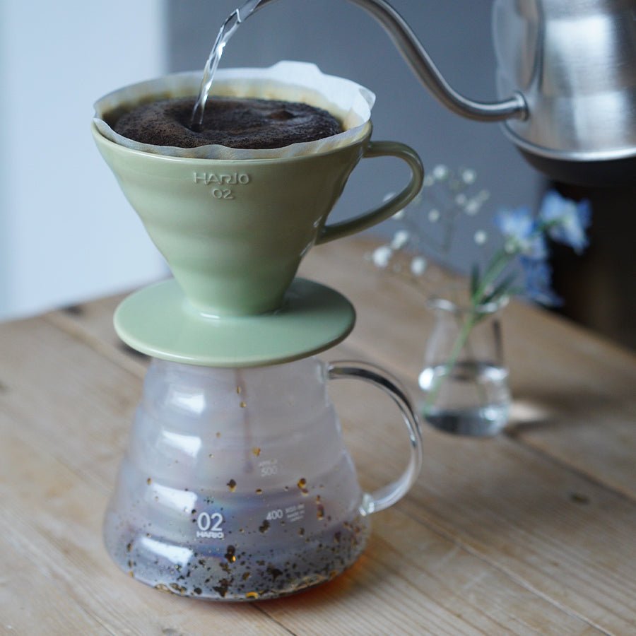 Hario Colour Edition V60 - 02 Ceramic Dripper (with 40 Filters) - Barista Delight