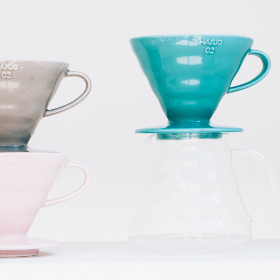 Hario Colour Edition V60 - 02 Ceramic Dripper (with 40 Filters) - Barista Delight