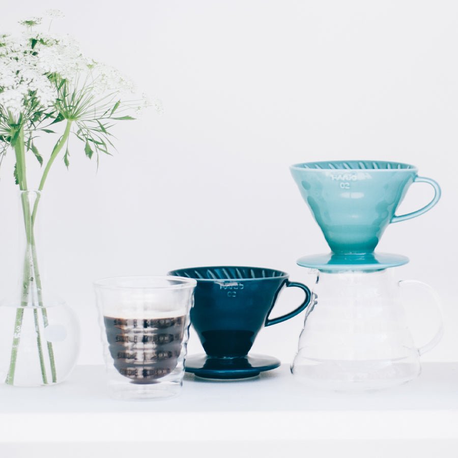 Hario Colour Edition V60 - 02 Ceramic Dripper (with 40 Filters) - Barista Delight
