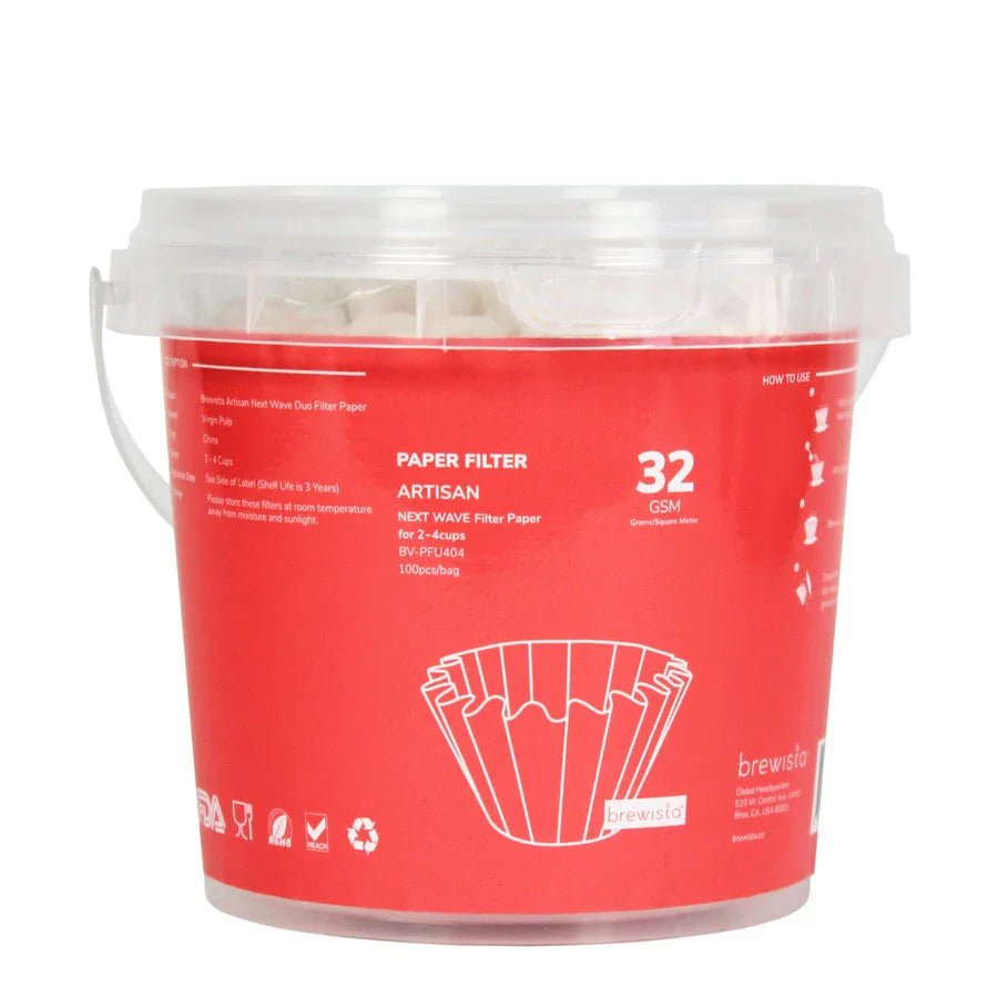 Brewista Next Wave Duo Papierfilter Size 4 – 100 Stück - Barista Delight