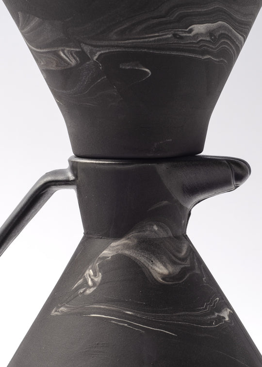 Fóbe Cano Ceramic Coffee Dripper – Black Stone Edition