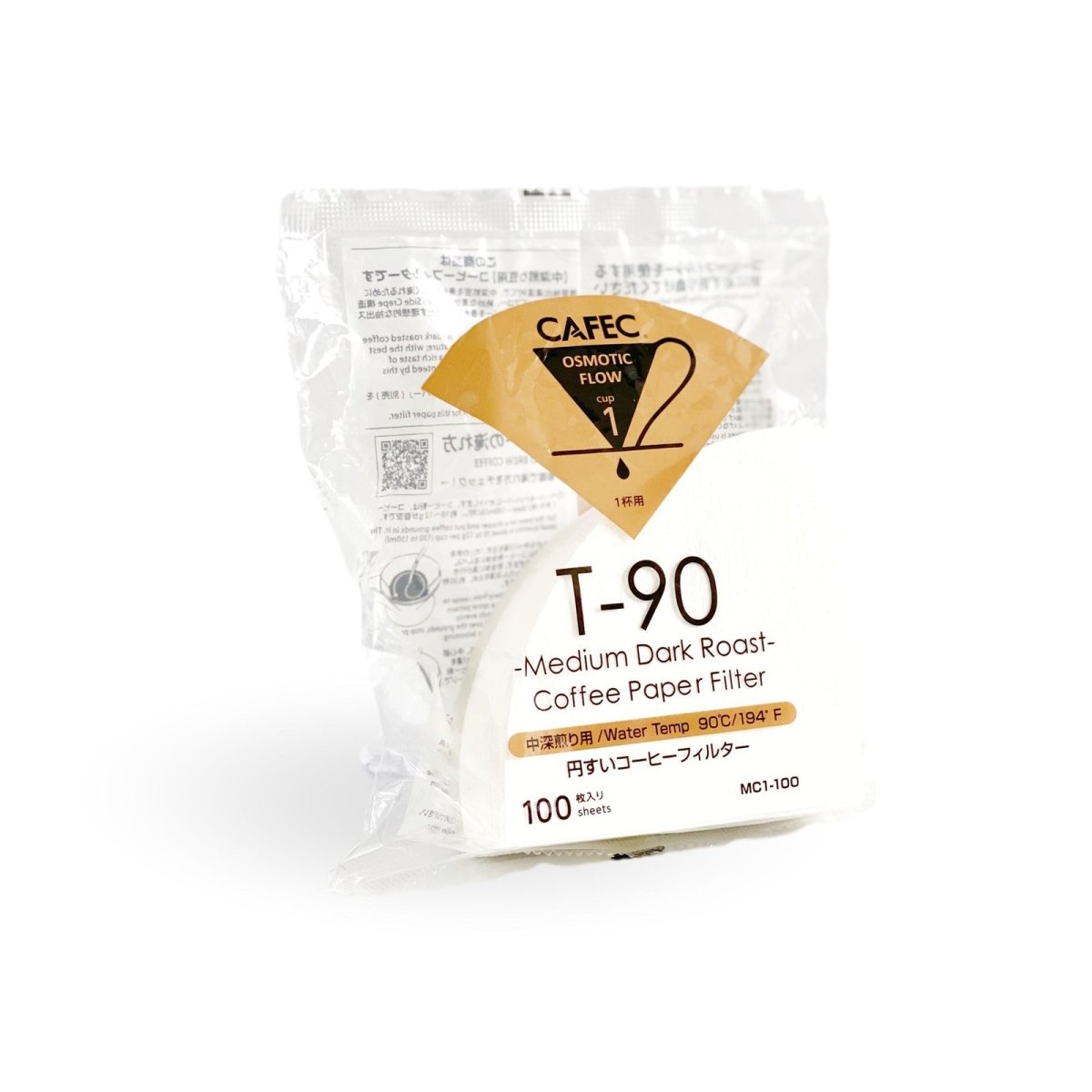 CAFEC Medium - Dark Roast Paper Filter (TH - 3/T - 90) - Barista Delight