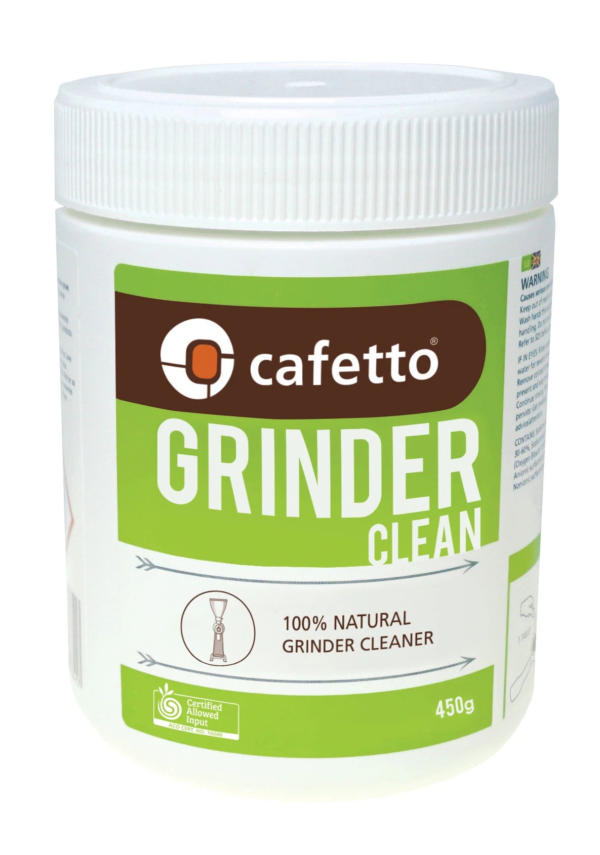 Cafetto Grinder Clean – 100% Natural Grinder Cleaner 450g – Vorderansicht