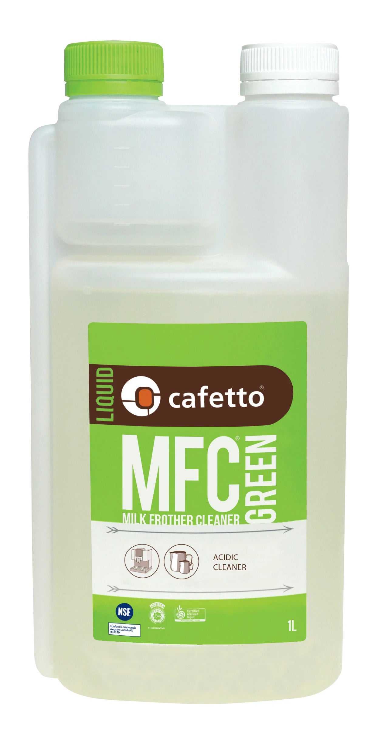 Cafetto MFC Green – Milk-Frother-Cleaner 1L – Vorderansicht