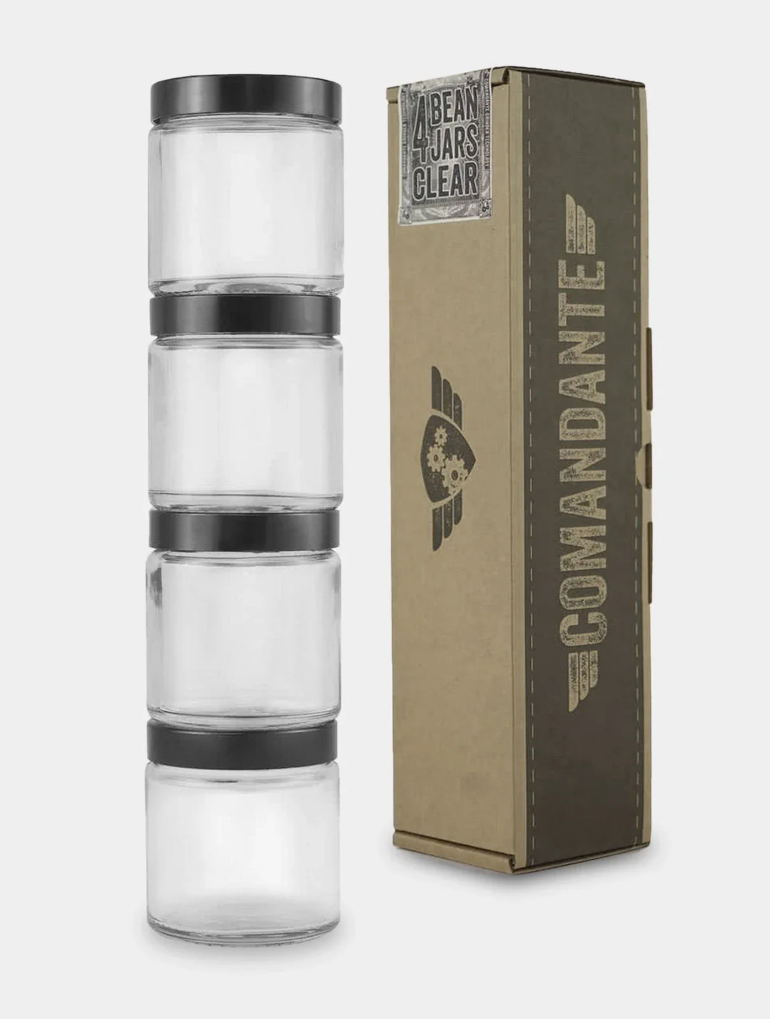 Comandante Glass Bean Jar 4-Pack