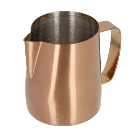 Barista Space Milchkanne 350 ml in Copper (Kupfer-Optik), Ansicht von der Henkelseite