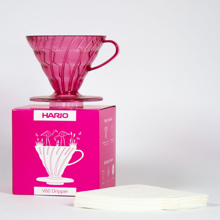 Hario V60-02 Plastic Coffee Dripper with 40 Filters