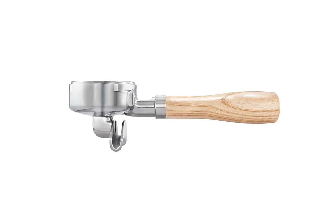 Gaggia Milano Holzsiebträger – Doppelauslauf mit Eschenholz-Griff (58 mm, ohne Sieb)