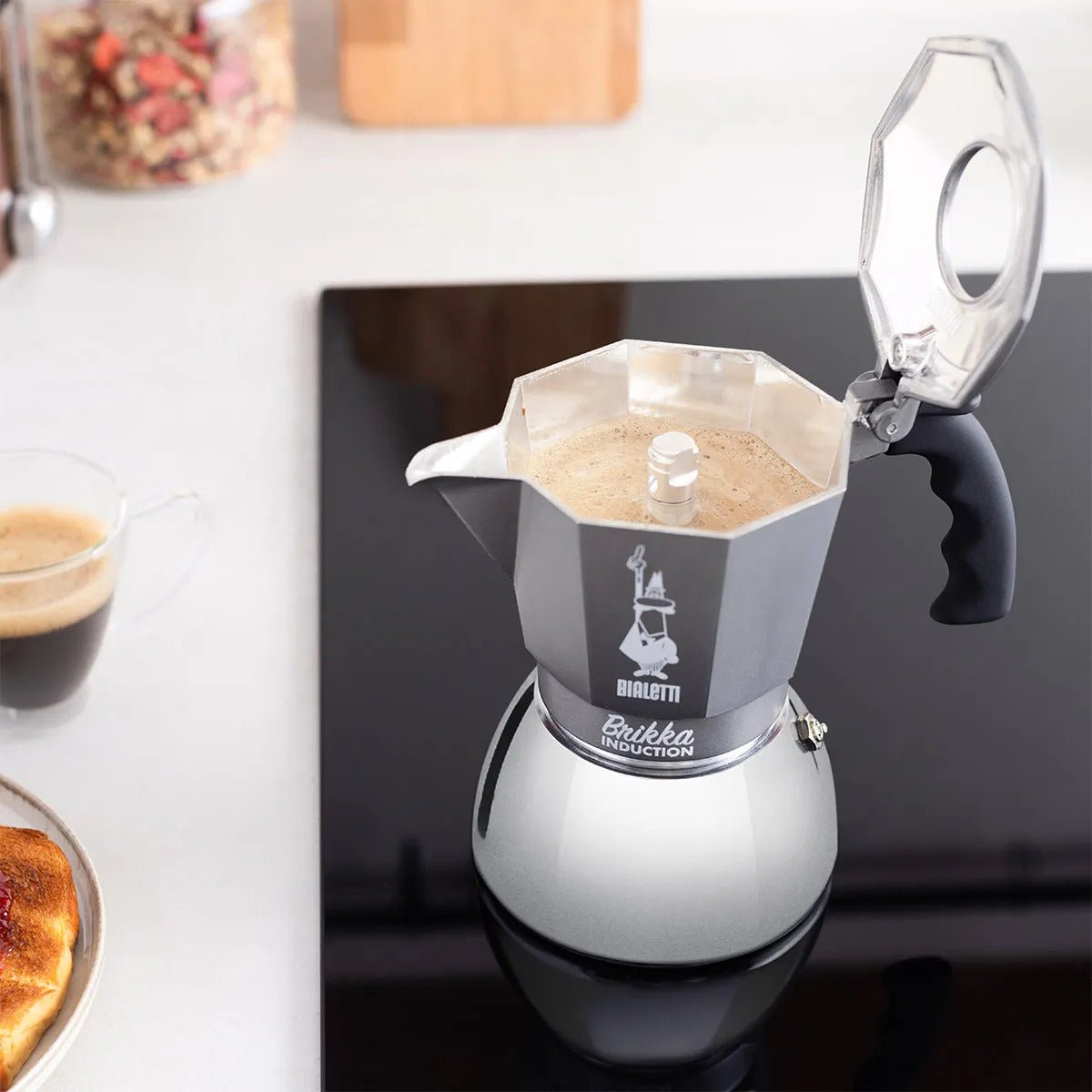 Bialetti Brikka Induction – 4 - Cup Moka Pot for Rich Espresso - Barista Delight