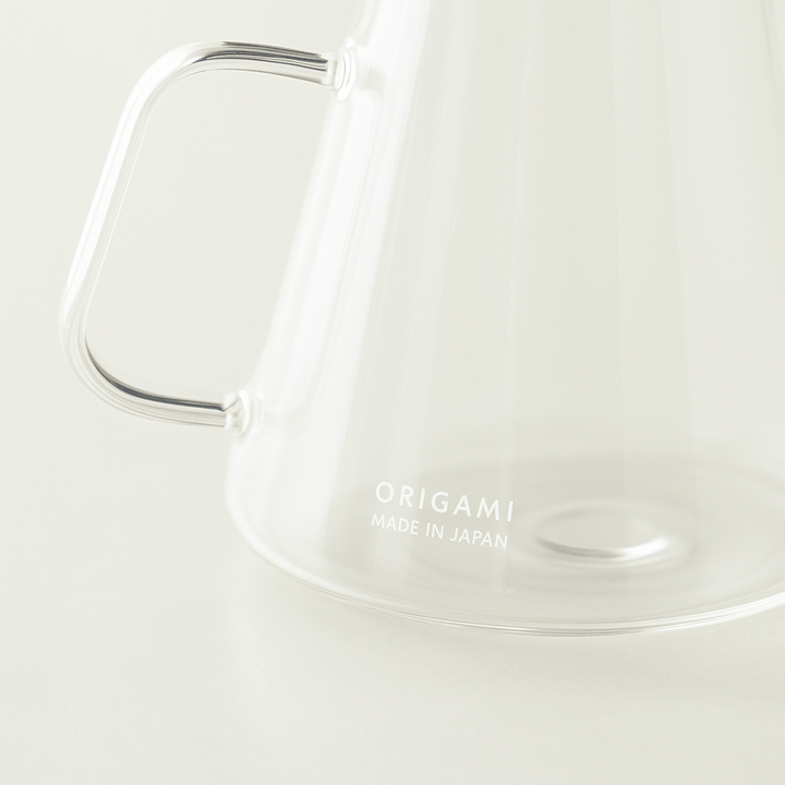 Origami Glass Coffee Server with Hario