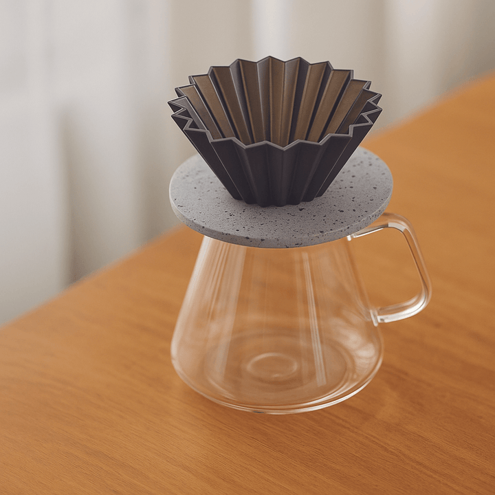 Origami Holder Grain White x Black