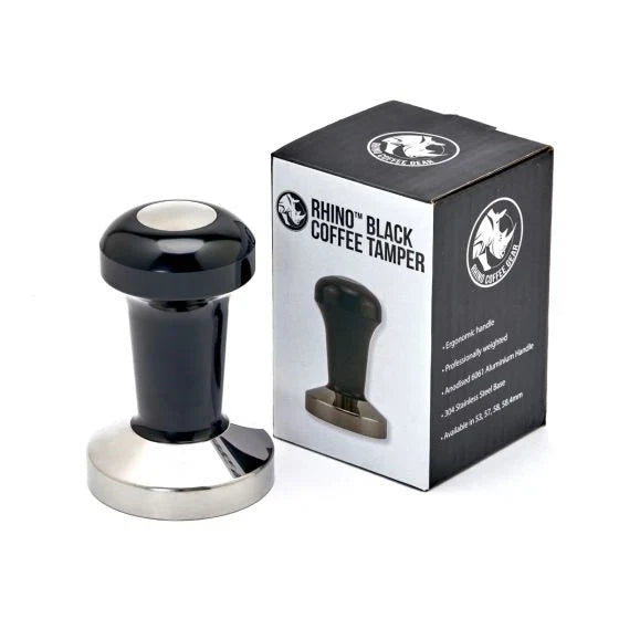 Rhino Coffee Gear Pro Black Tamper – 58 mm / 58,4 mm Edelstahl-Base