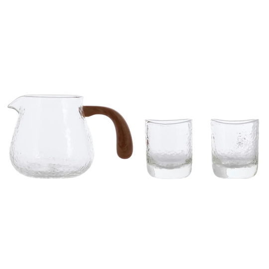 Timemore Chuiwen Patterned Server & Glasses Set